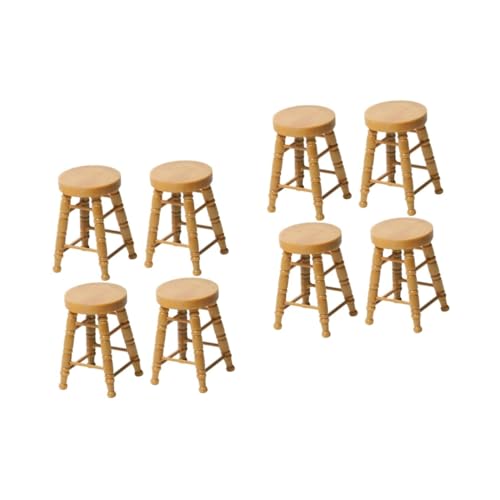 Tabourets en bois de maison de poupée pour animer les jeux