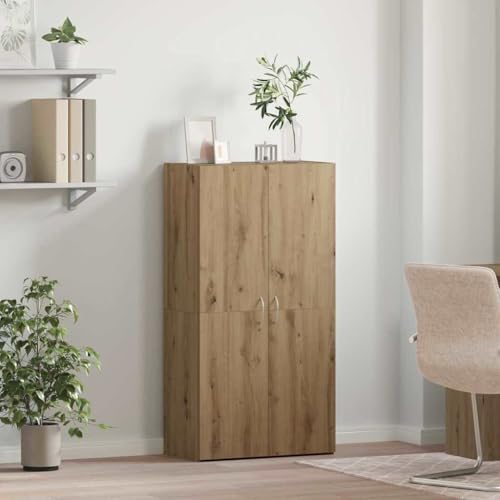 INLIFE Büroschrank Eiche handwerklich 60 x 32 x 115 cm Holzwerkstoff,Möbel,Schränke,Aktenschränke,Braun,24.65 KG,879637