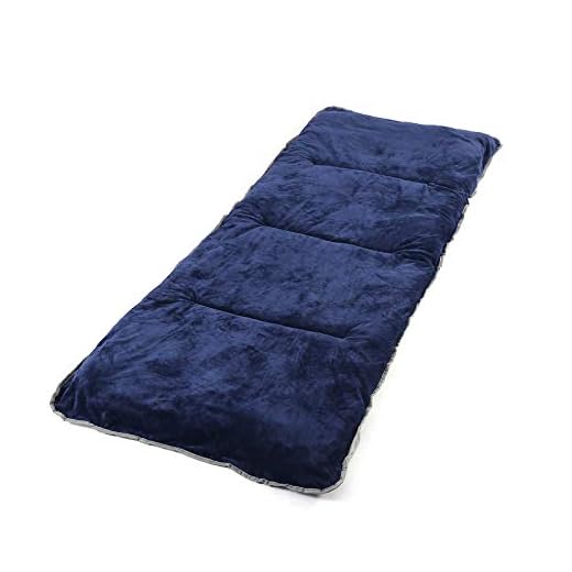 Favorland Camping Sleeping Pad Cot Pads Mattress Mat Outdoor XL Soft Comfortable Polyester 75"x29" Lightweight Foldable for Hiking Backpacking Traveling, Durable (NBlue)