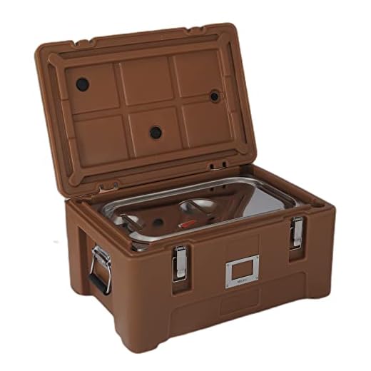 FORCOOK Insulated Food Pan Carrier Hot Boxes for Catering Food Warmer Box Keep Food Hot Or Cold with One Full Size 8" Deep 18/8 Stainless Steel Leak-Proof Hotel Pan