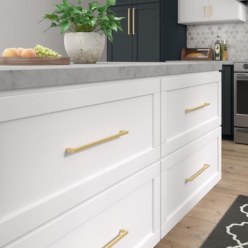 Image of Richelieu Lambton 12 5 /8-in (320 mm) Satin Brass Rectangular Cabinet Pull