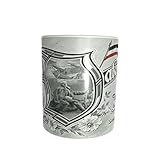 INFO - Die Kaffeetasse besteht aus bestem Steingut der Qualitätsstufe A+ und fasst 325ml Flüssigkeit. Sie hat einen Außendurchmesser von 8 cm und eine Höhe von 9 cm. Perfekt für deine Arbeit, ob im Büro oder Pausenraum
