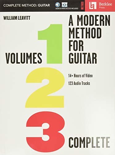 A Modern Method for Guitar: Volumes 1, 2, and 3 complete with 14 hours of video lessons and 123 audi