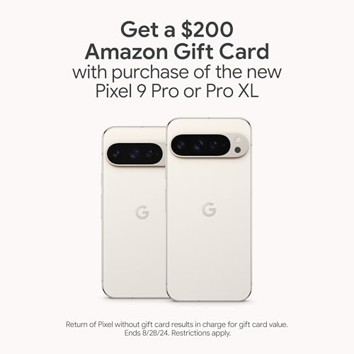 Google Pixel 9 Pro XL - Obsidian - 512 GB with $200 Amazon Gift Card