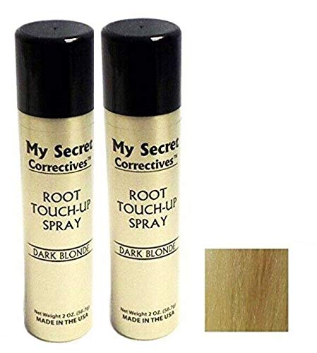 My Secret Correctives Hair Highlighter and Root Touch-up Spray TWO PACK - DARK BLONDE - 2oz x 2
