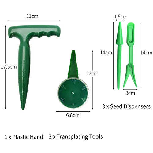 Set de 6 dispensadores ajustables para sembrar semillas miniatura 2