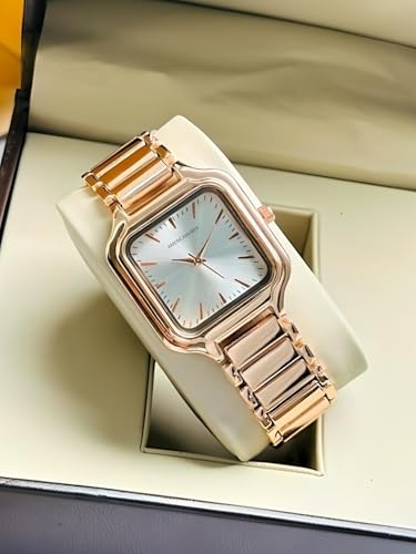 Image of AMERICANVIBER DRW0032 Brown+DRW006 Rose White Designer Combo Watches for Women ? Premium Look Analog Watch - for Women