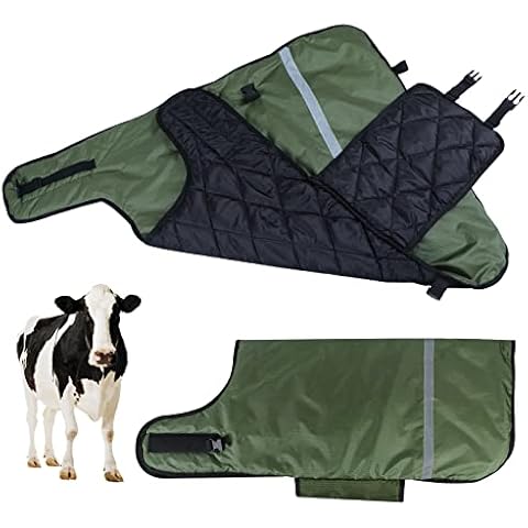 Calf Blankets Jacket for Calves - Green Keep Calves Warm, Soft Calf Cow Warm Clothes Comfortable Freezing Resistance Cold Proof Oxford Cloth Waterproof for Animal Husbandry for Home Farm Cover