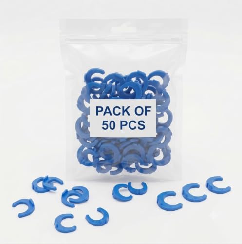 Image of CSI INTERNATIONAL 1 /4 Inch RO Locking Clips (Pack of 50) | Push Fit Safety Lock Clips for RO Water Purifier Pipe Fittings | Quick Connect Tube Lock Clips | Compatible with RO, UV & UF Systems