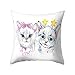 Produktbild sudalv1971 Bunte Katze Bär Kaninchen Schwein Papagei Tier Weiche Und Gemütliche Kissenbezüge Sofa Oder Bett Dekor Kissen Kissenbezüge 4#