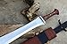 Massive 28-Inch Hand Forged Xiphos Sword - Greek Historical Design, Carbon Steel Blade, Rosewood Handle, Tempered & Sharpened - Viking Combat Sword with Sheath