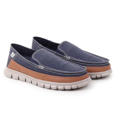 Image of YOHO Loafers for Men | Comfortable Slip on Shoes | Durable Denim Upper | Cushioned Lightweight Footwear | Lofos 101