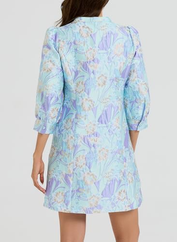 Image of Ladyful Women's Floral Jacquard Dress Cocktail Mini Shift Dresses