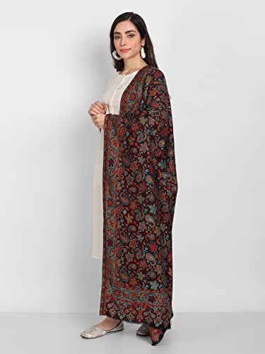 Image of Zamour Women's Kani Paisley Pattern, Pure Bamboo Soft and Fine Material, Winter Shawl Woolen Wrap