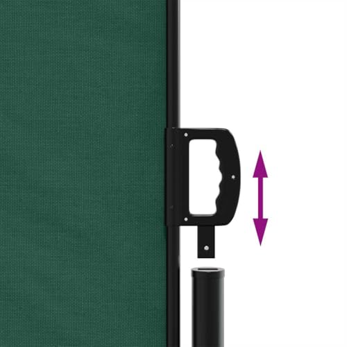 Protección visual para jardín con toldo lateral extensible verde de poliéster 220x500 7
