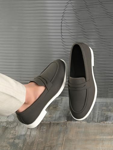 Image of MACTREE Suede Leather Stylish Loafers Shoes for Men