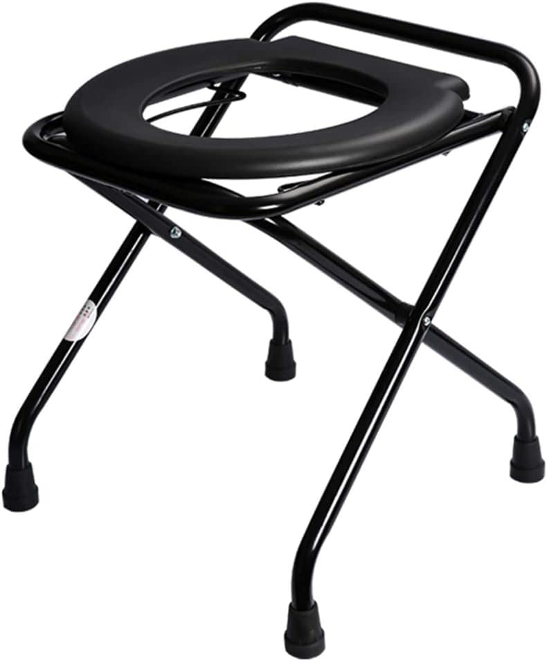 Chaise d'incontinence pliable et tabouret de toilette antidérapant en acier