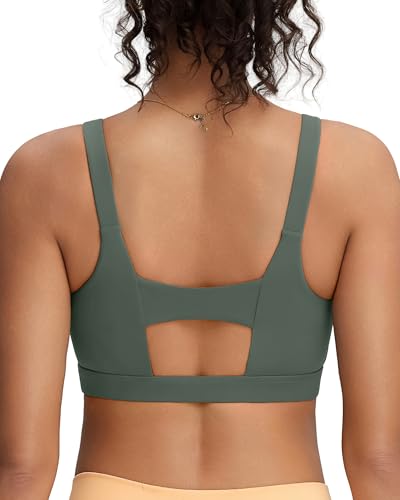 Image of RUNNING GIRL Sports Bra for Women High Support, Molded Cup Supportive High Impact Sports Bras with Sewn in Pads