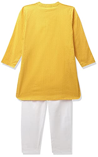 Image of Amazon Brand - Jam & Honey Cotton Boy Festive Printed Kurta And Pyjama Set Which Is Both Comfortable And Stylish