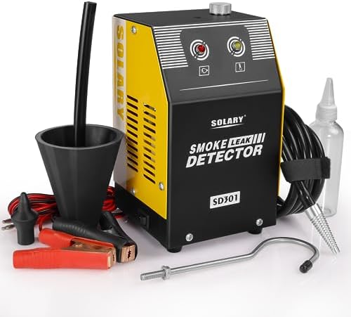 Solary Automotive Smoke Machine Leak Detector - 12V DC EVAP Vacuum Diagnostic Tester for Pipe System