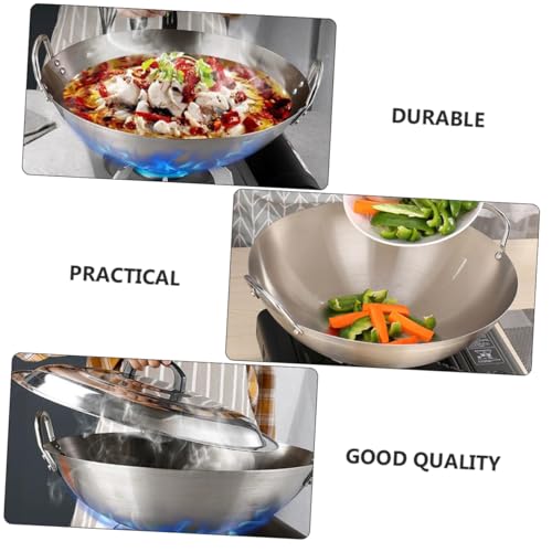Wok de Acero Inoxidable para Cocina con Doble Mango miniatura 7