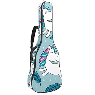 Housse pour guitare acoustique – Bleu foncé – 1 cm d’épaisseur – Rembourrée – Étanche – 101,6 cm – 102,6 cm, Multicolore… - Les Beatles, Paul McCartney, John Lennon, RIngo Starr, George Harrison