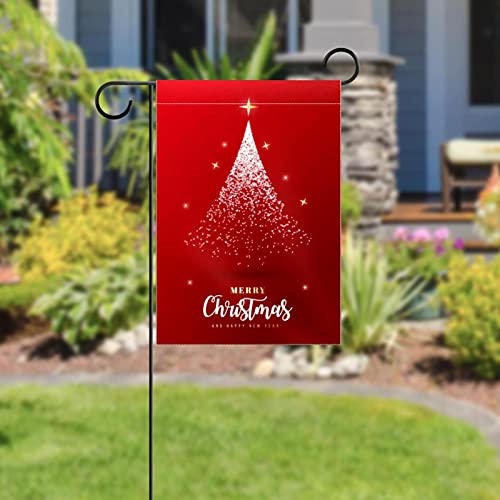 Drapeau de jardin Merry Christmas Welcome résistant aux intempéries