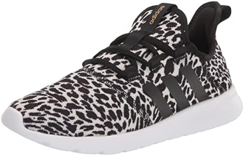 adidas Women's Casual Running Shoe, Wonder White/Black/Golden Beige, 8.5