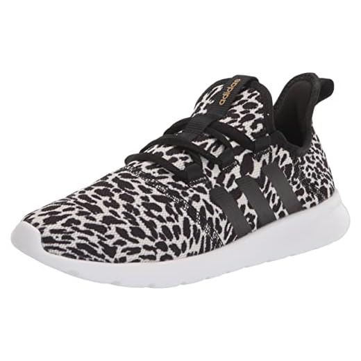 adidas Women's Casual Running Shoe, Wonder White/Black/Golden Beige, 8.5