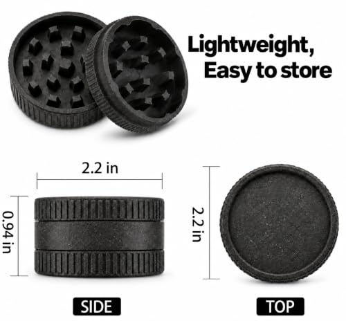 2Pack Spice Grinder Manual Herb Mill, Black Kitchen Tool, Easy to carry - image 2
