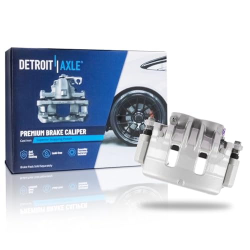 Image of Detroit Axle - Front Right Brake Caliper for 2009 2010 2011 Cadillac STS, Passenger Side Disc Brake Caliper with Bracket Replacement
