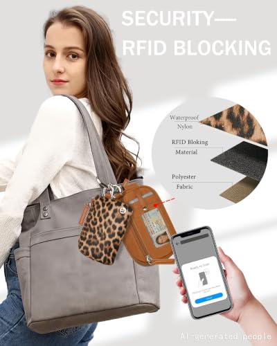 Image of Wallet Wristlet for Women, RFID Wallet Keychain with Dual Pocket | Nylon Wristlet Wallet with Coin Purse, ID Window, Card Holder and Small Wallet Design