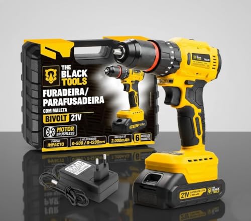 Furadeira E Parafusadeira De Impacto Brushless A Bateria 21v Tb-21b The Black Tools