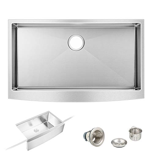 Empava Stainless Steel 33 in. W x 20 in. L Farmhouse Apron Front Single Bowl Undermount Kitchen Sink