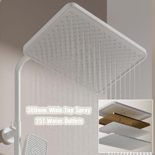 Ensembles de robinets de douche à effet pluie au design de luxe et touches piano - 4