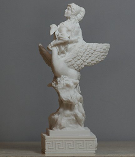 Estatua de Aphrodite y Cisne Venus Griega Alabastro 6.3 in miniatura 3