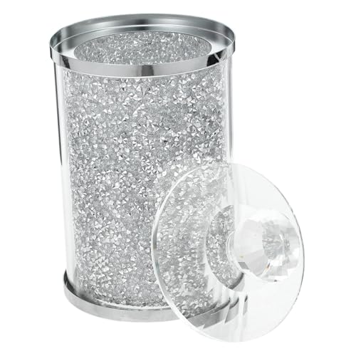 MUELODSIC Frascos de Cristal con Tapa Hermética para Almacenamiento de Café Té y Azúcar Bote Transparente para Cocina Diseño Elegante Plateado para Encimera y Comedor
