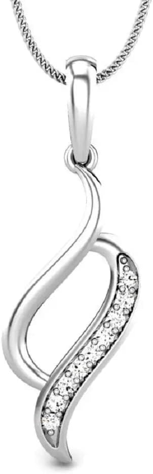 1 CT Round Colorless Moissanite Engagement Pendant, Wedding Bridal Pendant, Eternity Sterling Silver Solid Diamond Solitaire -Prong Anniversary Promise Gift for Her