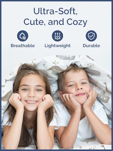 Parure de lit pour garçons et filles en microfibre confortable sous-marins - 4