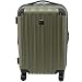 Travelers Club 20" Carry-On with Cup and Phone Convenience Pocket Expandable Spinner Luggage, Green Color Option