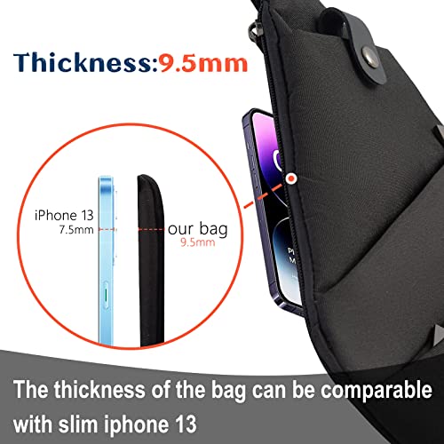 Lcpadri Sling Bag For Women Men, Anti-Theft Waterproof Shoulder Backpack Sling Chest Crossbody Bag With 4 Pockets Adjustable Strap, Casual Daypack For Travel Running Hiking Exercise Outdoor #TOP5