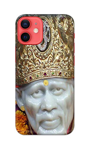 Image of PRINTFIDAA Sai Baba Lord Shiridi Great God Hinduism Hindu Religious Printed Designer Hard Case for Apple iPhone 12, A2403, A2172, A2402, A2407 Back Cover -(e) RPM1005