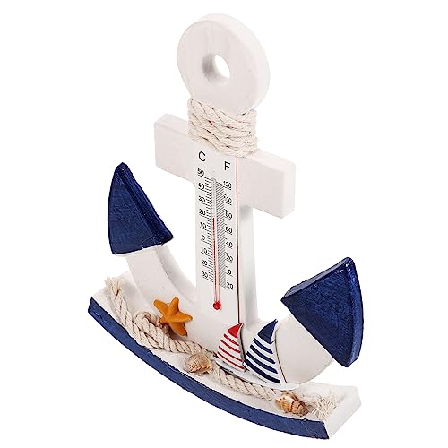FUNOMOCYA Ocean Theme Bedroom Thermometer Ornament Decor Indoor Temperature Gauge for Home Decoration Nautical Idea Stylish Design for Bedroom Living Room