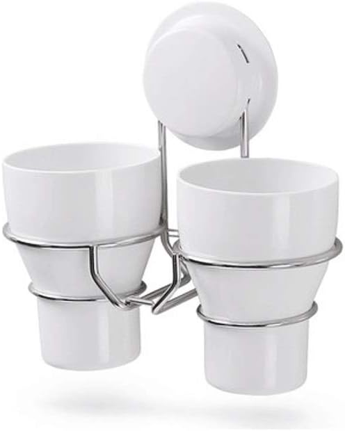 Stainless Steel and Plastic Bathroom Toothbrush Holder, Toothpaste, Comb Storage - Cup