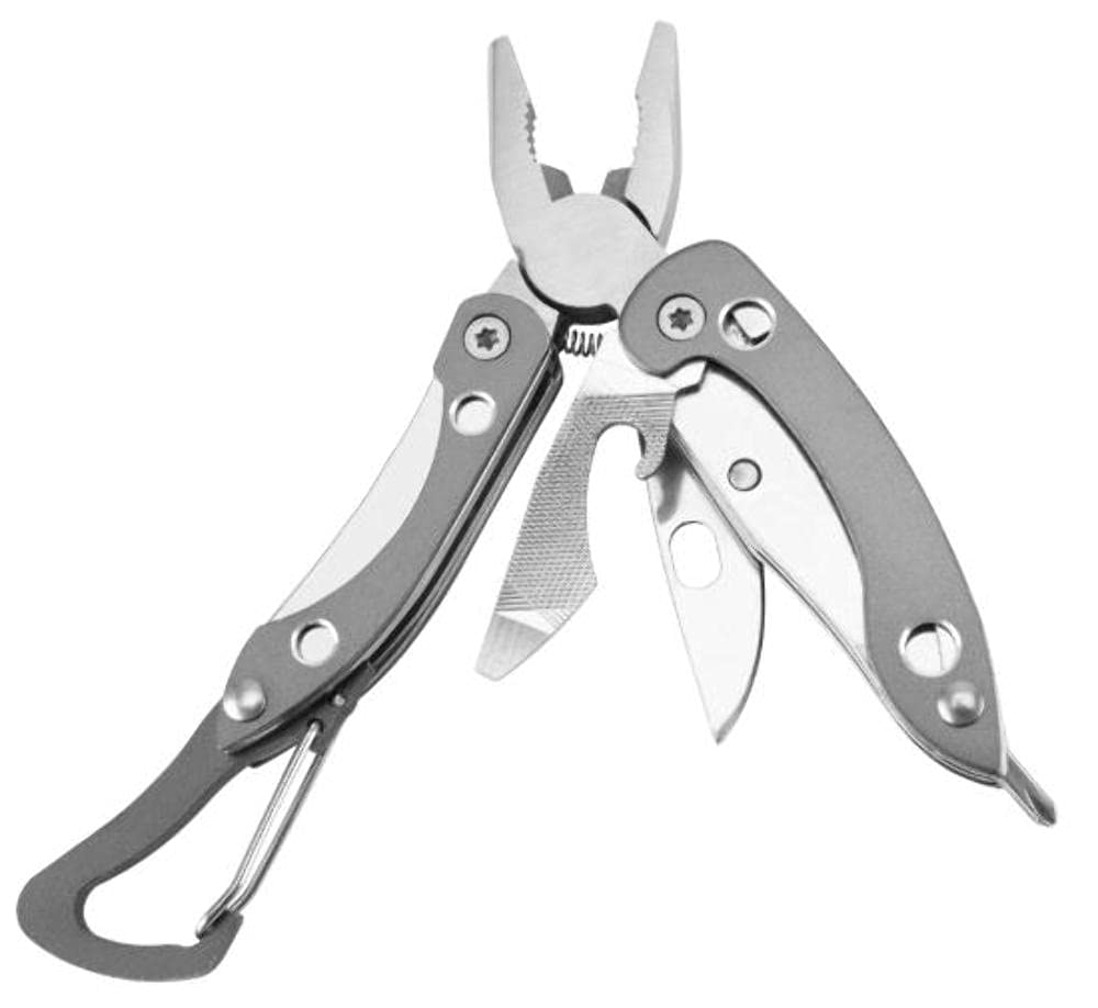 Performance Tool W9377 7-in-1 Foldable Multi-Tool with Pliers, Knife, and Screwdrivers, Easy Access Clip, 4.5-Inch Open Length, 3.3-Inch Closed Length