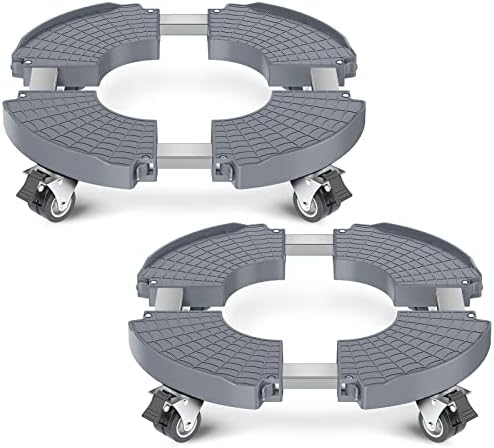 Yeabett Pflanzenroller, Blumentopf Untersetzer mit Rollen 38-56cm einstell. | 200 kg Tragkraft, feststellbare Blumentopf-Räder für große Pflanzgefäße im Innen- und Außenbereich, Gr