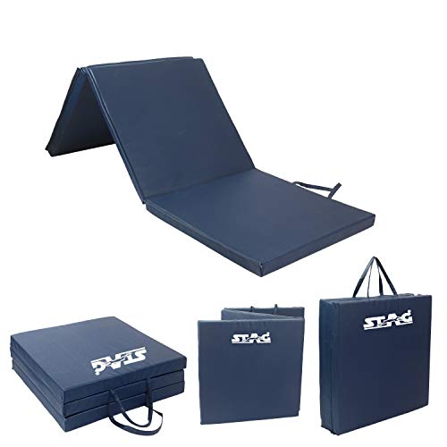 Image of STAG Multi-Purpose Foldable Fitness MAT 180 CM X 60 CM X 40 MM | Use as Tumbling mat, Gymnastics mat, Crash pad | Thick Foam | for Both Men and Women