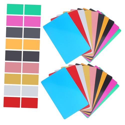 100 Visite Aluminium Gravées Nom Blank Métal Noir Mat pour Marquage Laser DIY