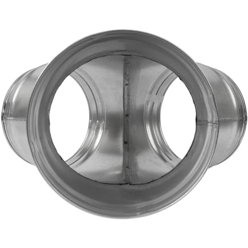 Image of Duct Splitter for Exhaust Fan Dryer Vent Hose 3 Way Duct Hose Connector, T Shape, T Joint Metal (6'' Inch, Y Shape)