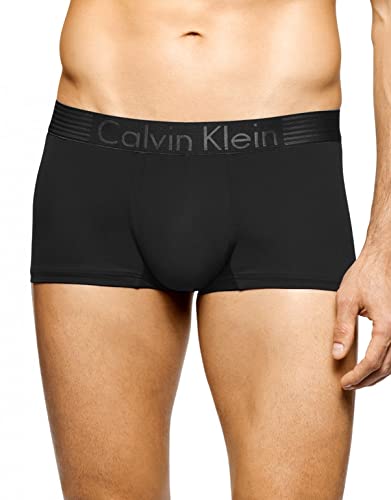 Calvin Klein Men's Underwear Iron Strength Micro Low Rise Trunks, Black, Medium